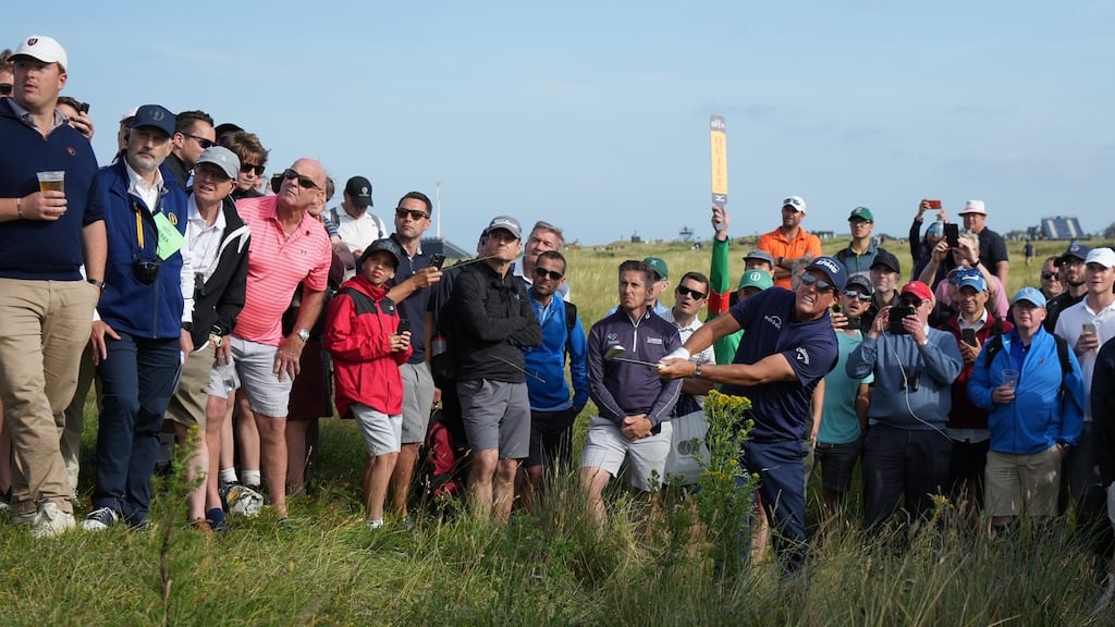 Phil Mickelson remains newsworthy because of what lies ahead. File photograph: Getty