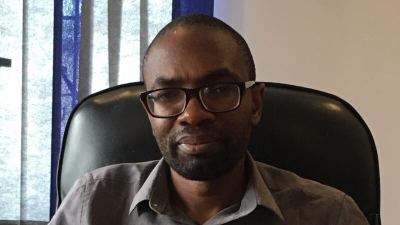 Zimbabwe Congress of Trade Unions president Peter Mutasa in Harare: “I was tipped off they were coming to kill me, so I fled and spent three nights sleeping in the mountains.” Photograph: Bill Corcoran