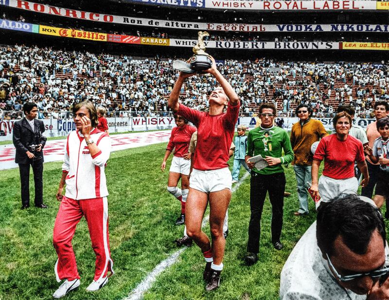 Copa 71: Denmark's Lis Lene Nielsen after her team beat Mexico in the final. Photograph: TopFoto and Marina Amaral/New Black Films