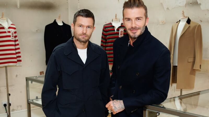 Creative director Daniel Kearns in partnership with David Beckham presented the relaunch of Kent & Curwen. Photograph: Darren Gerrish/Getty Images