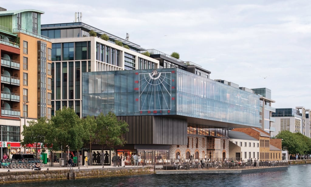 A rendering of the proposed two-storey 'glass box' in Dublin’s docklands that would house a four-star, 35-bedroom hotel.