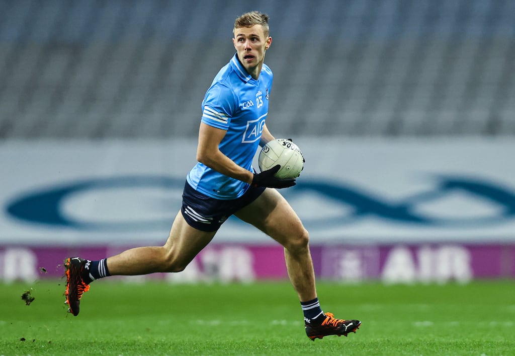 Paul Mannion in action for Dublin in the All-Ireland Senior Championship semi-final against Cavan in Croke Park in 2020. Photograph: Tommy Dickson/Inpho