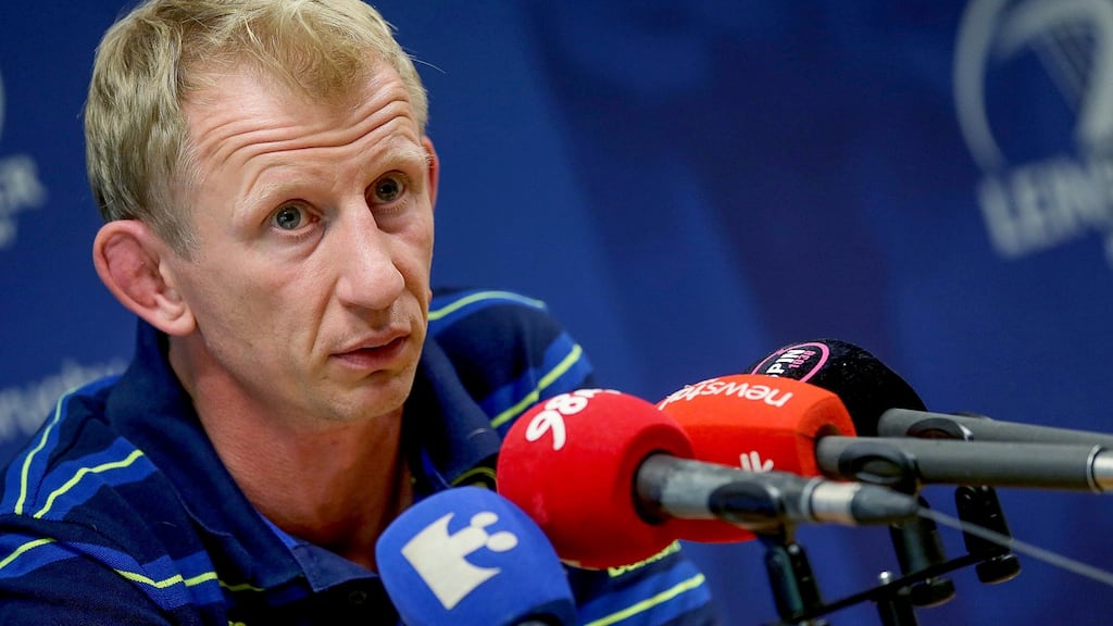 Leinster coach Leo Cullen: “It is a long season. We need to manage our squad as best we can.” Photograph: Donal Farmer/Inpho