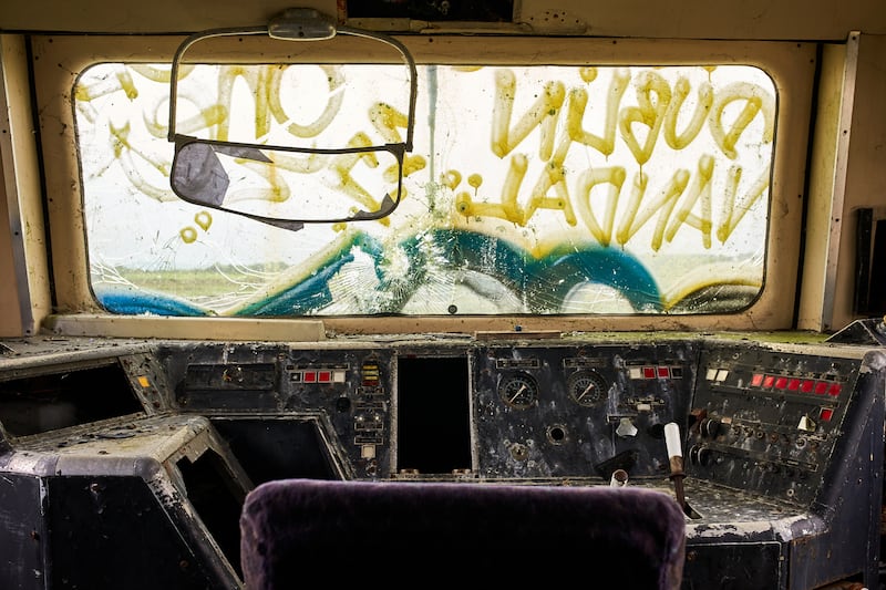 Old trains at Moyasta in west Clare