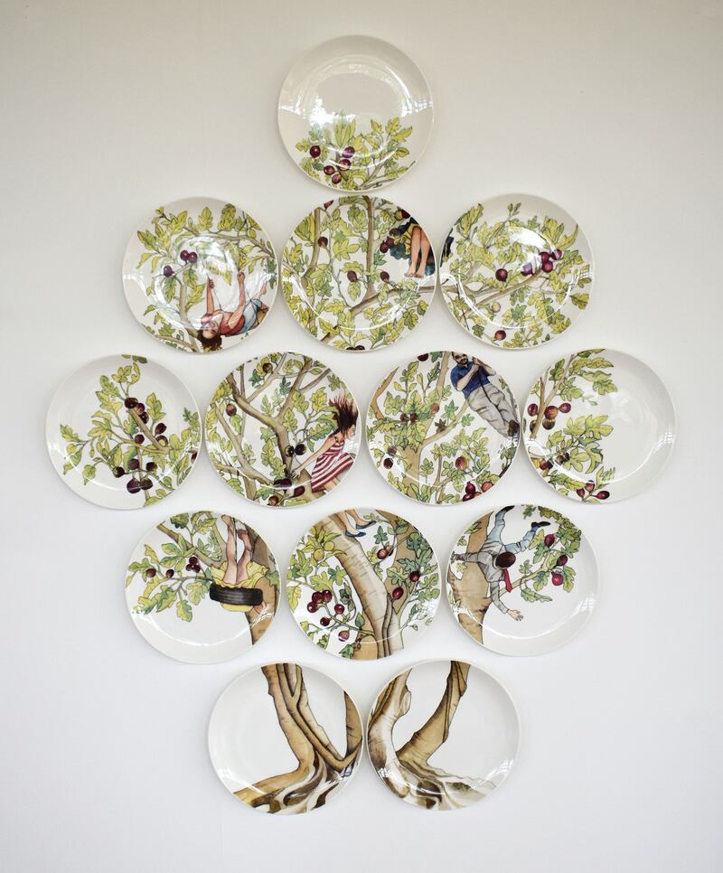 Tree of Life series of ceramic plates by Ann McBridge, €1,200