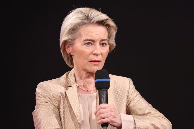 European Commission president Ursula von der Leyen. Her pet pony was killed by a wolf in 2022. Photograph: Clemens Bilan/EPA-EFE