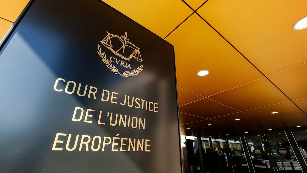 A general view of the entrance of the Court of Justice of European Union in Luxembourg. Photograph: Julien Warnand/EPA