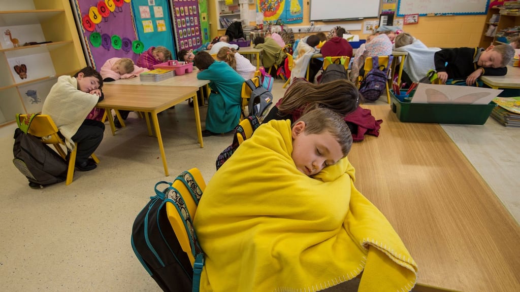 Heath National School in Portlaoise, Co Laois. It  is one of a number of schools which have turned to mindfulness. Photograph: Brenda Fitzsimons