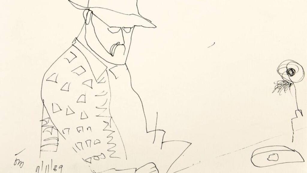 Sideways: from the self-portrait by Tony O’Malley. Courtesy of the Butler Gallery