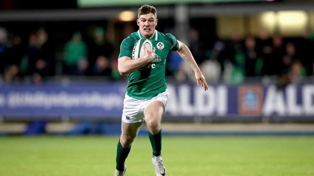 Lansdowne wing Peter Sullivan: he will start for Ireland against Georgia. Photograph: Ryan Byrne/Inpho