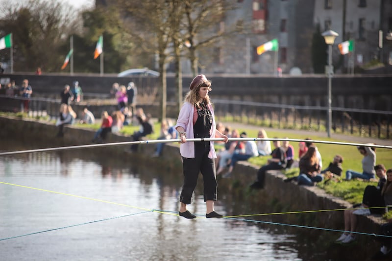 Funambulism, with its physical and psychological challenge, is regarded as an optimum activity for placing the central nervous system into the flow state. Photograph: Emilija Jefremova