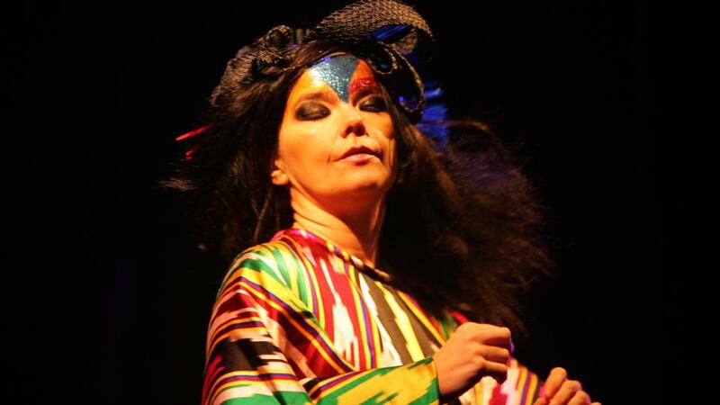 Bjork performs on the mainstage at Electric Picnic in 2007. Photograph: Kate Geraghty/The Irish Times