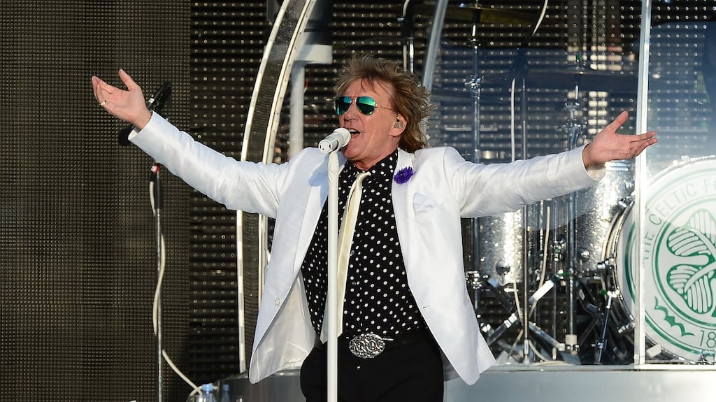 Rod Stewart performing at the RDS during a show on June 19th, 2013. Photograph: Alan Betson/The Irish Times
