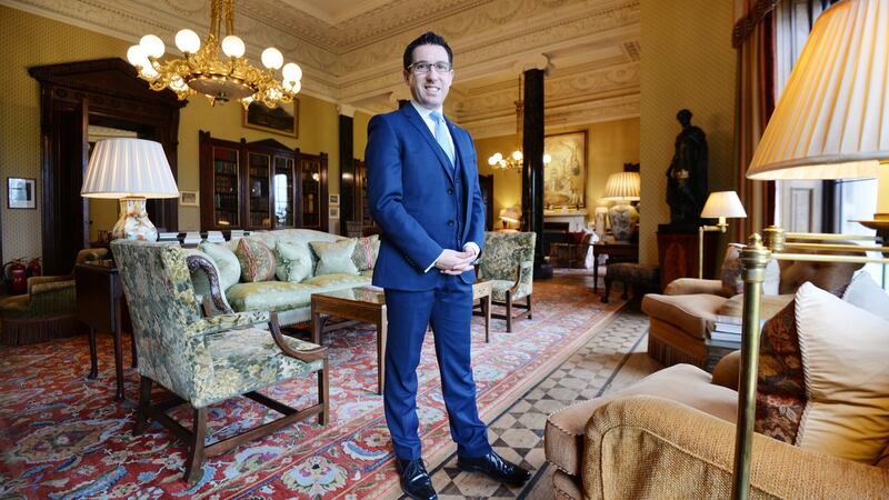 Damien Bastiat inside Ballyfin Hotel in Co Laois. Photograph: Alan Betson / The Irish Times