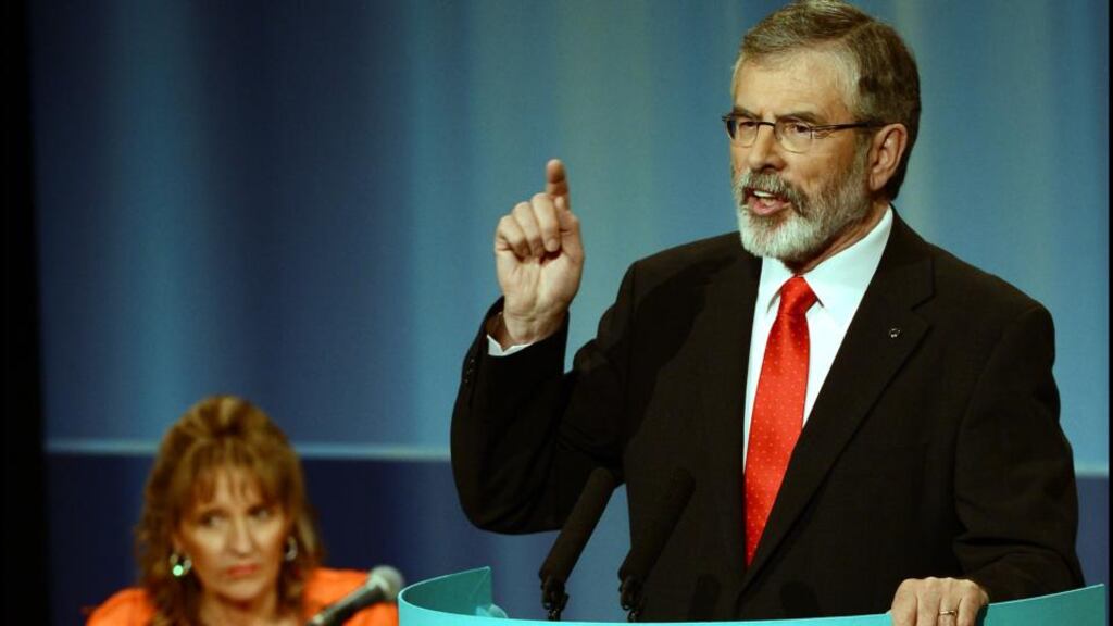 “Little new to offer”: Sinn Féin leader Gerry Adams at the party’s ardfheis. Photograph: Brenda Fitzsimons/The Irish Times