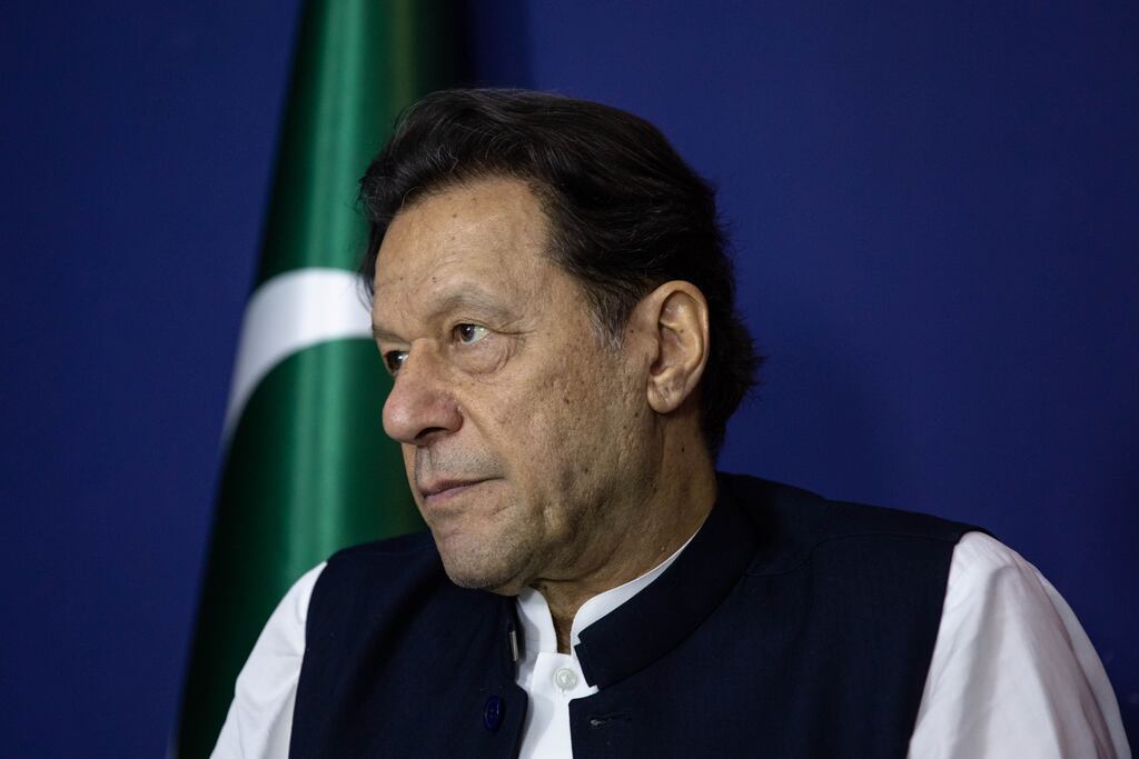 Pakistan's former prime minister Imran Khan. Photograph: Betsy Joles/Bloomberg