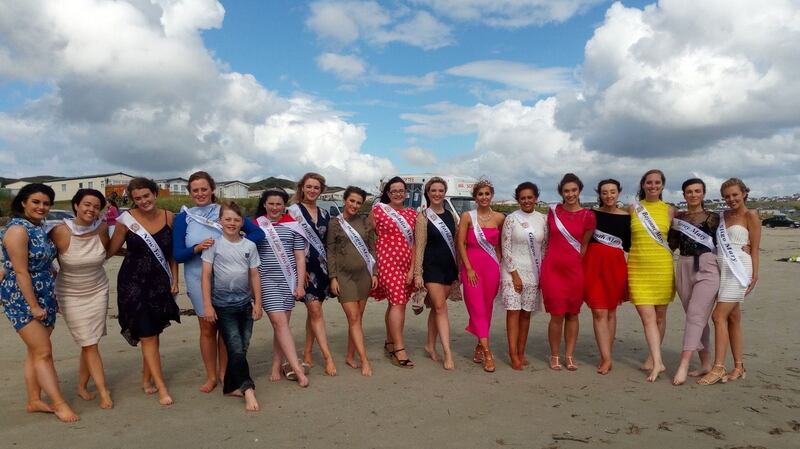 The 2017 Mary of Dungloe contestants, including Caroline McGrotty (centre in red)