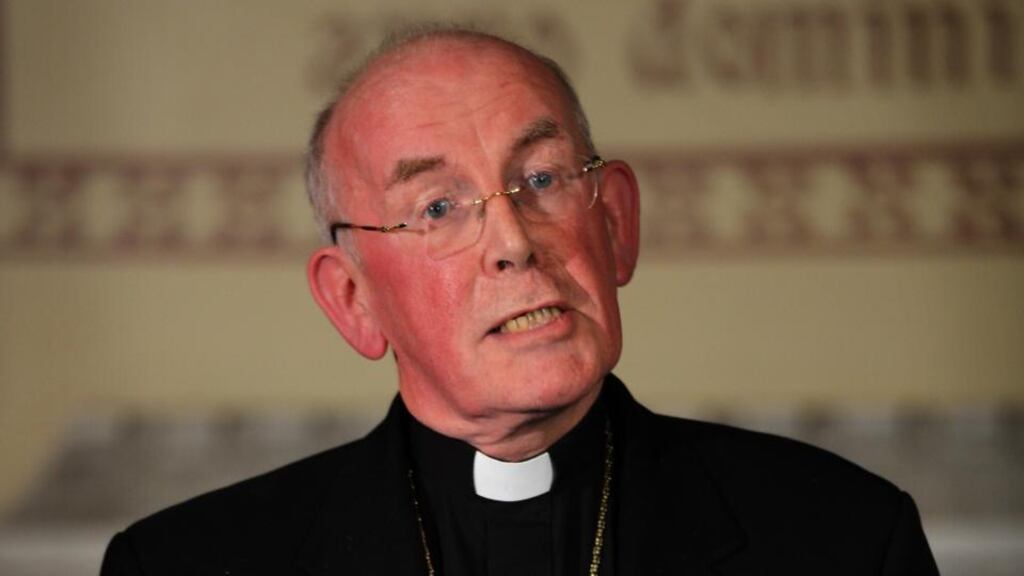 Cardinal Sean Brady speaking last month at a press conference, followin the announcement by Pope Benedict XVI of his resignation, at St Patrick's Cathedral, Armagh. Photograph: Eric Luke / THE IRISH TIMES