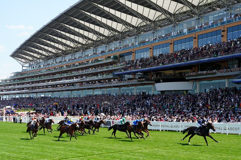 Charles Darwin ridden by Ryan Moore (right) wins the Norfolk Stakes at Royal Ascot. Photograph: David Davies/PA Wire