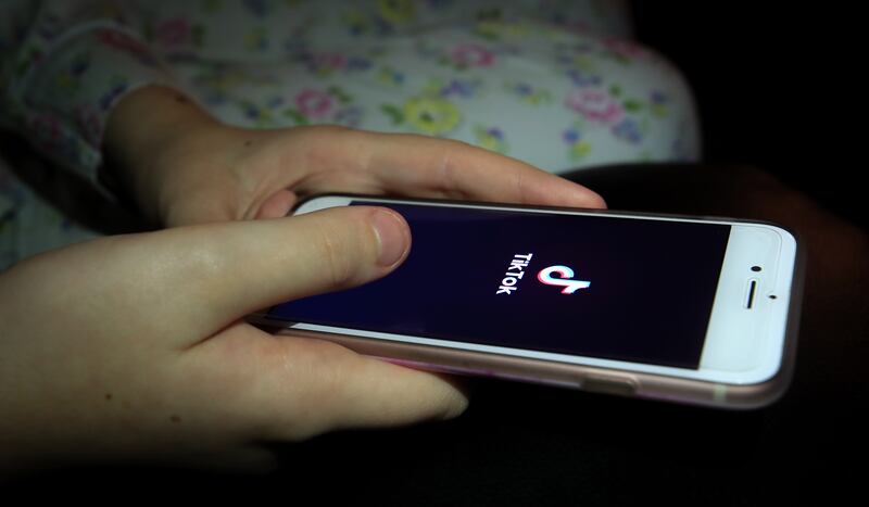 In Ireland children are supposed to be 13 before they start using TikTok but many find ways of evading such strictures. Photograph: PA