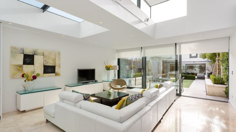 Living/dining room at garden level