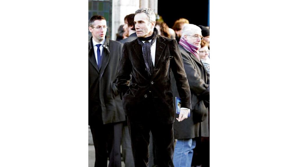 At the funeral yesterday of Irish Times film correspondent Michael Dwyer in the Church of the Holy Name, Ranelagh, Dublin, actor Daniel Day Lewis