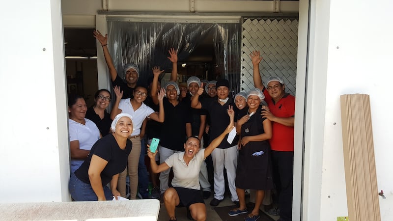 The Ah Cacao chocolate team in Mexico celebrating sending a large shipment of Kicao bars to Natural Grocers, a US chain.