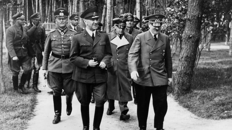 Balkan days: Ante Pavelic, Croatia’s head of state and leader of the fascist Ustashe militia, with Adolf Hitler in 1942. Photograph: Heinrich Hoffmann/Ullstein Bild via Getty