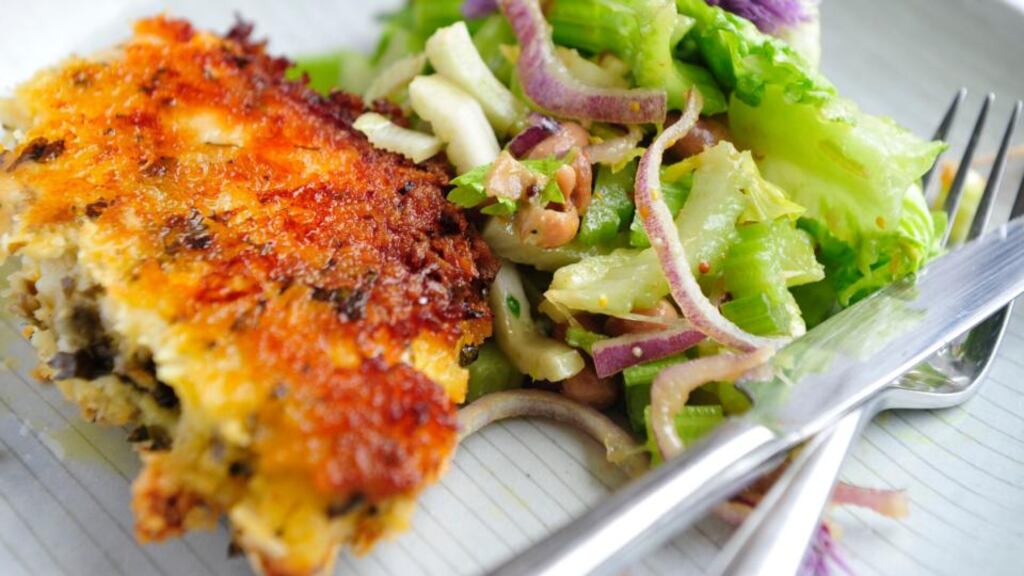 Chicken stuffed with Irish mozzarella. Photograph: Aidan Crawley