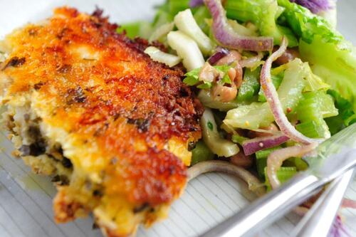 Stuffed chicken with mozzarella and herbs