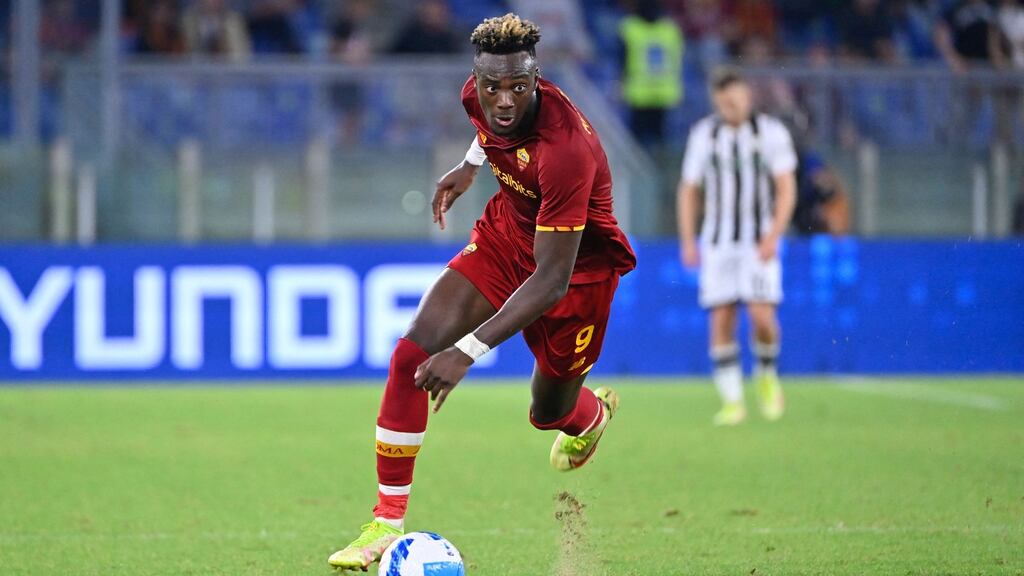 Tammy Abraham: has settled well since his move to Italy, scoring four goals in ten outings so far for Roma. Photograph: Alberto Pizzoli/AFP via Getty Images