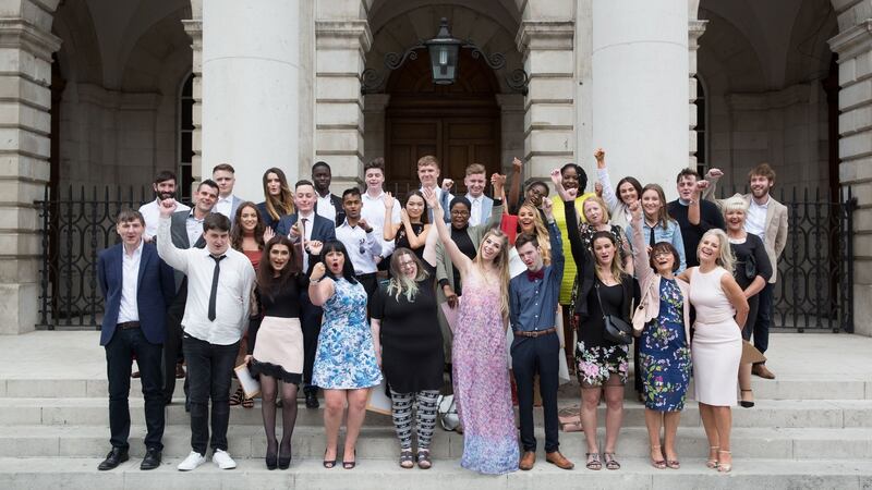 The  Trinity Access Programme graduate class of 2017: Photograph: Paul Sharp/Sharppix