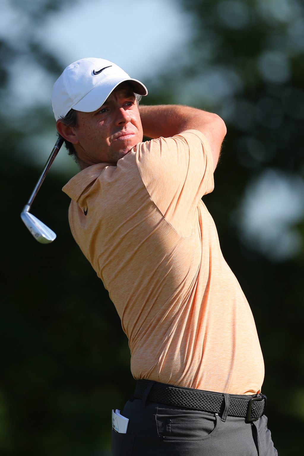Rory McIlroy on the 14th hole during the second round of the Memorial Tournament today in Dublin, Ohio, United States. Photograph: Michael Reaves/Getty Images