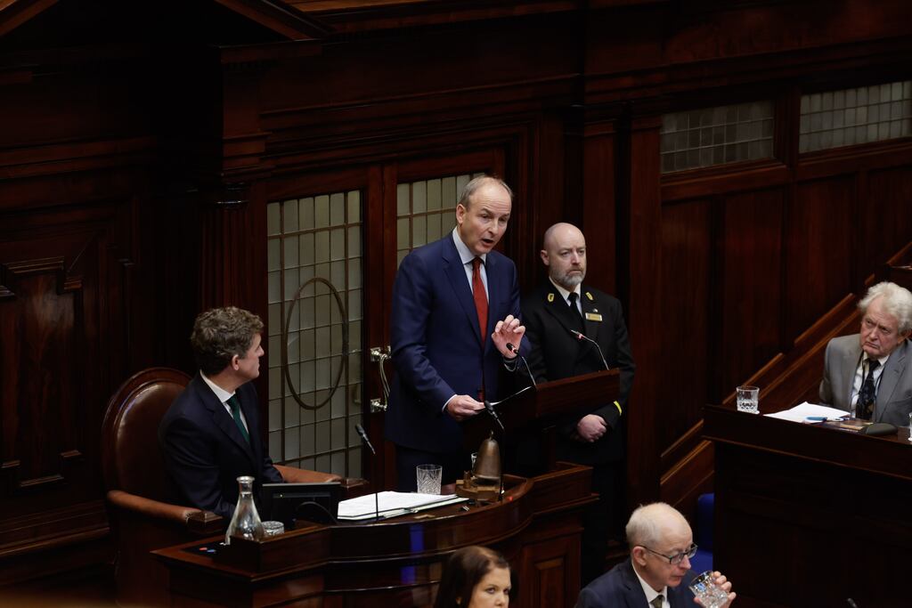 Taoiseach Micheál Martin: Many suggest his most likely destination is the Department of Foreign Affairs, meaning the current Minister, Simon Coveney, would be moved elsewhere. Photograph: Maxwell’s