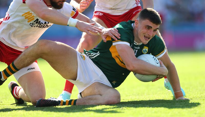 Kerry’s Seán O’Shea in action against Tyrone at Croke Park on July 12th. Photograph: James Crombie/Inpho