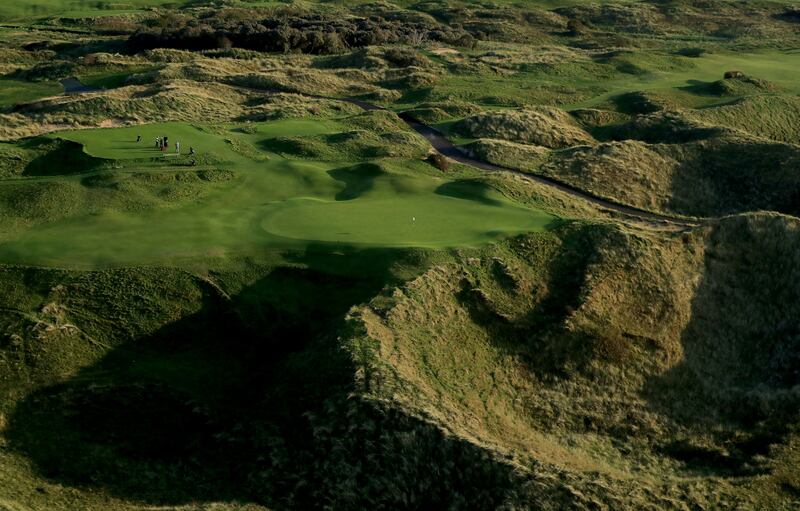 'Mountain goat territory': The 16th on the Dunluce course. Photograph: David Cannon/Getty