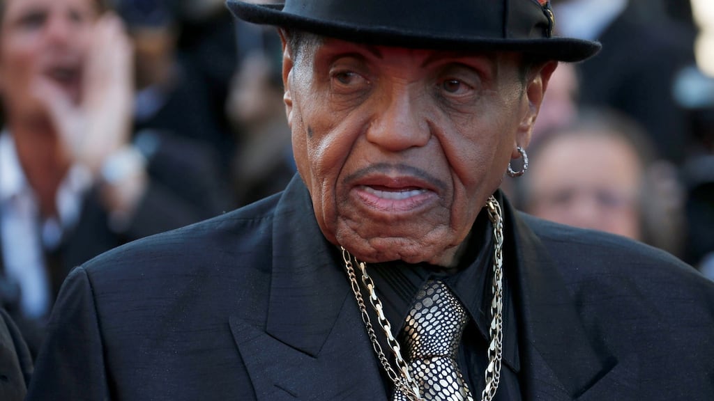 File image of Joe Jackson, the father of late pop star Michael Jackson, posing  in Cannes, France, in  May 2014. File photograph: Regis Duvignau/Reuters
