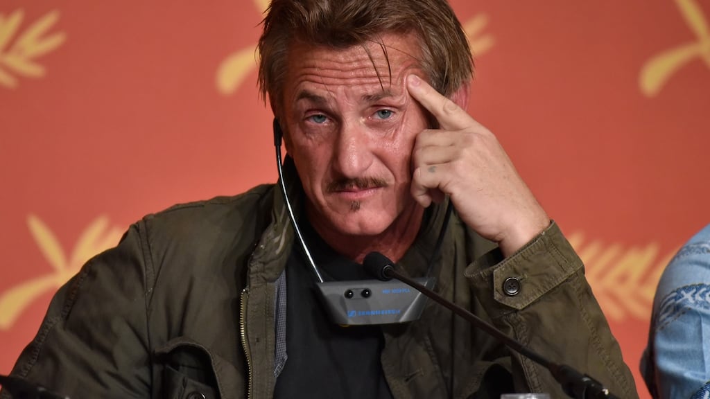 Director Sean Penn attends the press conference for The Last Face at the 69th annual Cannes Film Festival in France. Photograph: Clemens Bilan/Getty Images