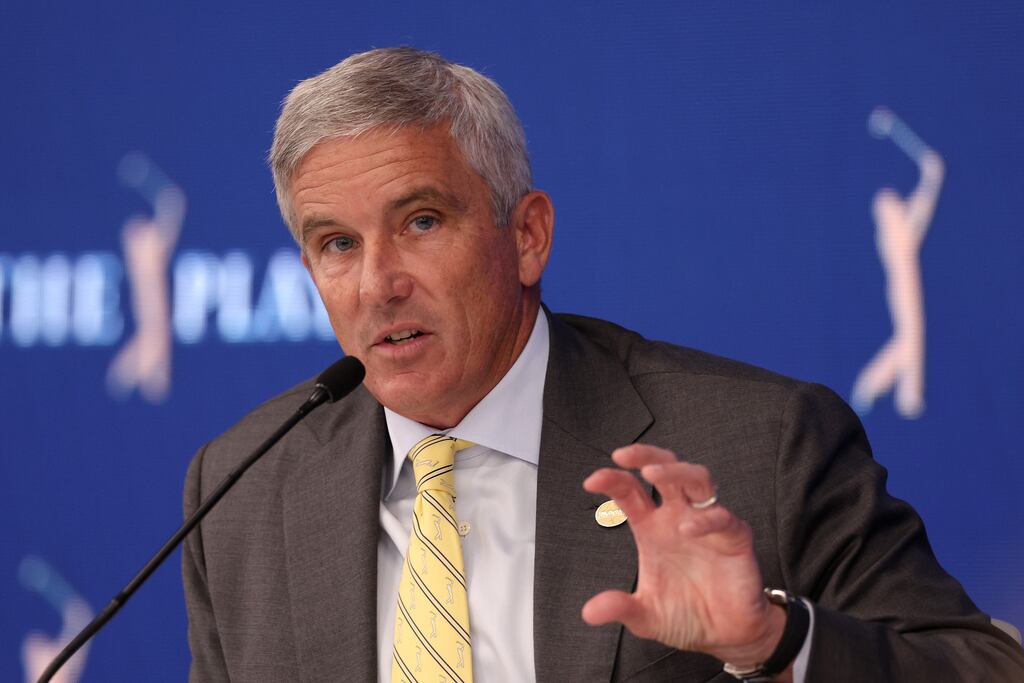 PGA commissioner Jay Monahan is “recuperating from a medical situation”. Photograph: Richard Heathcote/Getty Images