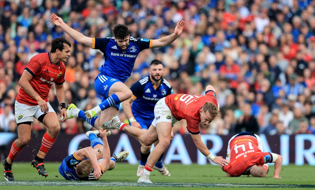 Could Harry Byrne's fine form for Leinster mean he forces his way into Andy Farrell's Ireland squad announcement? Photograph: Dan Sheridan/©INPHO