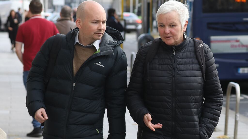 Solidarity-People Before Profit TDs Paul Murphy and Bríd Smith at the Four Courts. Photograph: Collins Courts