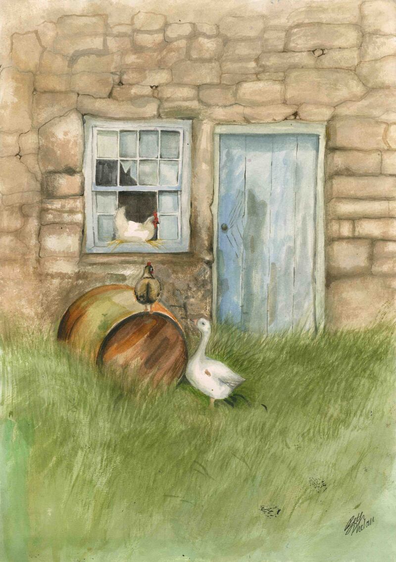 Second prize in category C: The Farmhouse by Laois student Beth Phelan (13) of the Paint Pots Art Group.