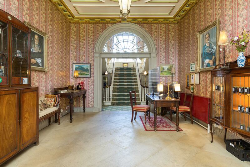The hall in  Longueville House