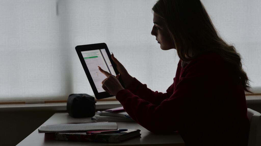 A student from Ratoath College, Co Meath, which recently decided to drop its iPad-only policy. File photograph: Alan Betson/The Irish Times
