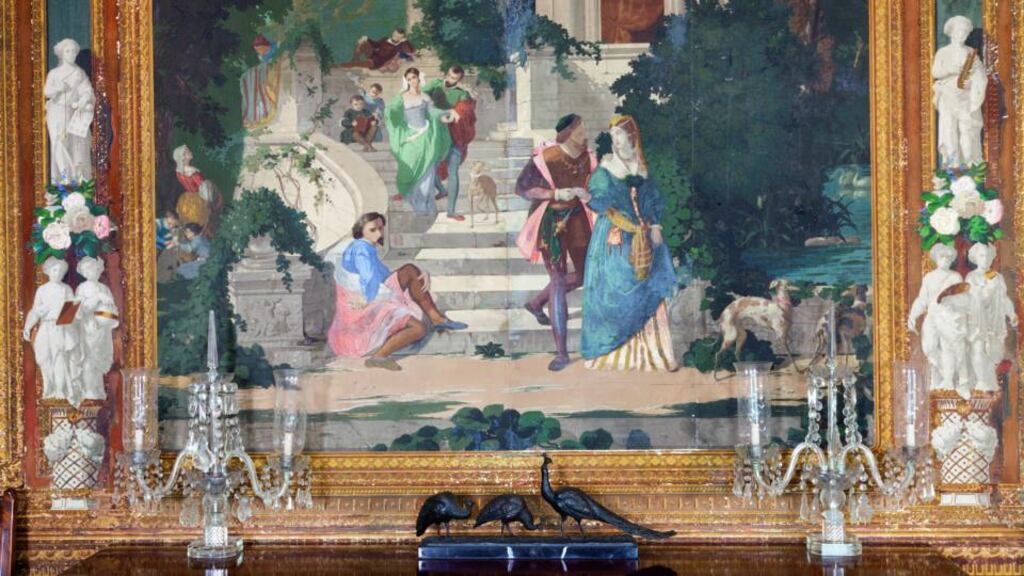 Un Rêve de Bonheur, wallpaper supplied by Desfosse and Karuth, c. 1852 to Headborough, Co Waterford. Photograph: Dara McGrath