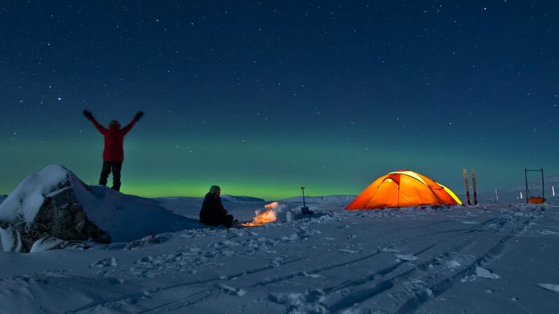 Northern Lights. Photograph: Shutterbird Production/Hurtigruten Svalbard