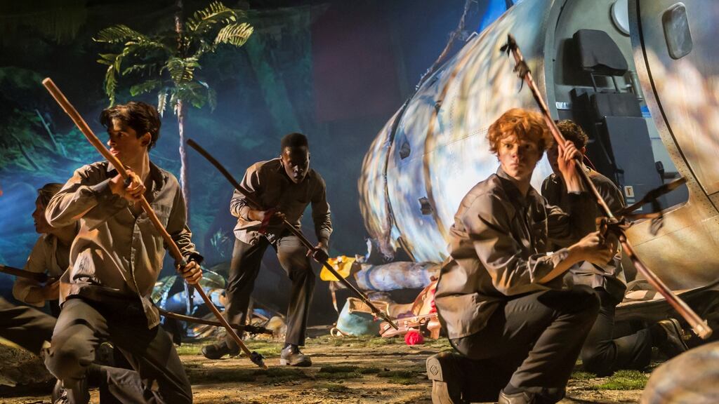 Yossi Goodlink, Michael Ajao and Freddie Watkins as Bill, Maurice and Jack in Lord of the Flies. Photograph: Johan Persson