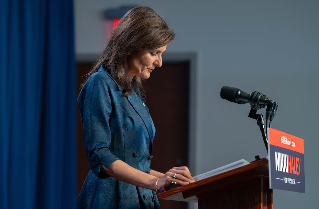 Nikki Haley pressed a case that Donald Trump was too old and undisciplined to lead the Republican Party forward, but he brushed her aside in nearly every primary contest. Photograph: Ruth Fremson/New York Times