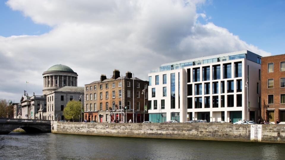 Ormond office building fronting the river Liffey