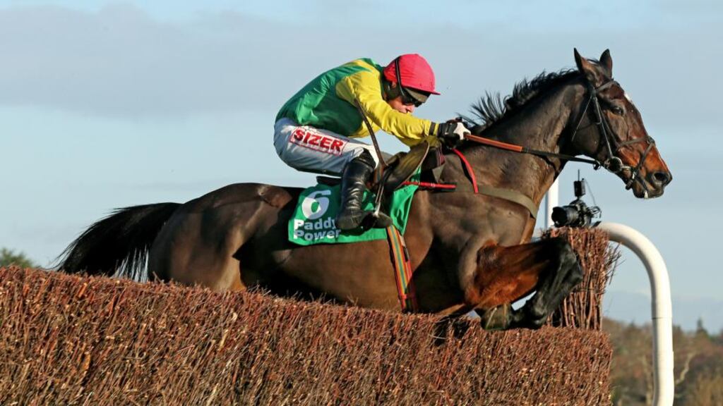 Sizing Europe on way to victory in the Paddy Power Chase at the Leopardstown Christmas Festival last year. The 11-year-old has a 50% success rate at the course. Photograph: James Crombie/Inpho